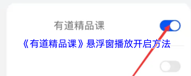 《有道精品课》悬浮窗播放开启方法