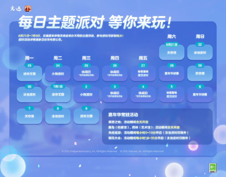 《光遇》六周年星动庆典更新内容一览