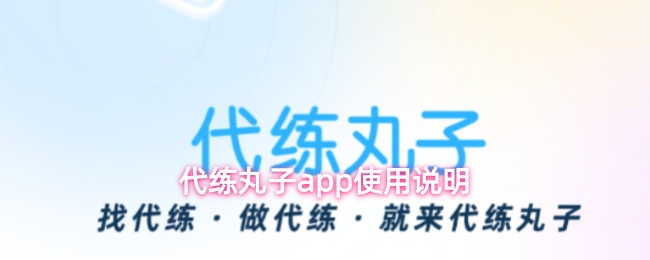 代练丸子app使用说明